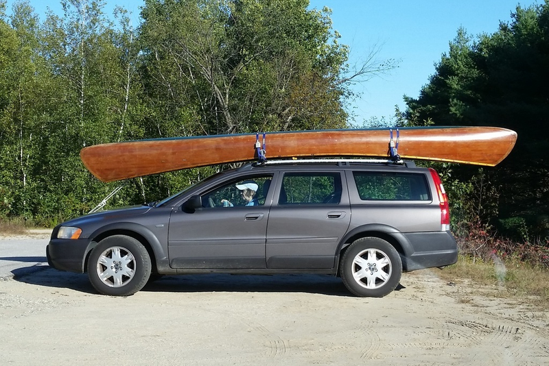 pictured: the actual XC70 in question, with my father’s hand-built canoe on the roof. Fact: he cares waaaaaay more about the canoe than the car. Possibly more than his own children.